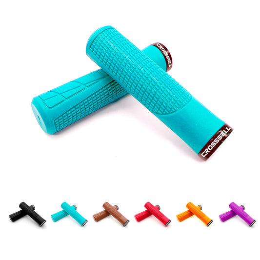 CROSSSELL Mountain Bike Grips, Bicycle Handlebar Grips, Bicycle Handlebar Grips Single Lock-on, Ergonomic Bike Grips Non-Slip Sky Blue