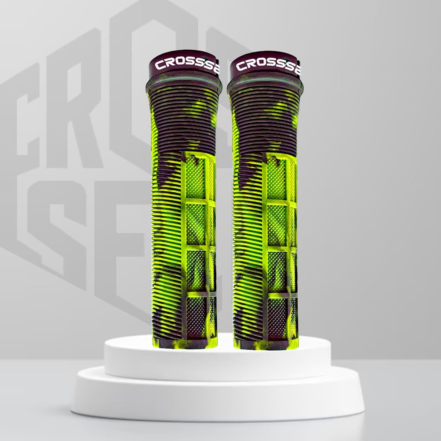 CROSSSELL Bike Grips, Mountain Bike Handle Grips Dual Lock on Grips for MTB, BMX,Bike Accessories [YELLOW]