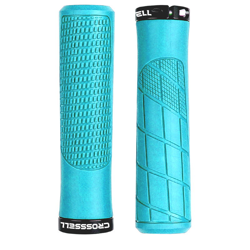 CROSSSELL Mountain Bike Grips, Bicycle Handlebar Grips, Bicycle Handlebar Grips Single Lock-on, Ergonomic Bike Grips Non-Slip Sky Blue